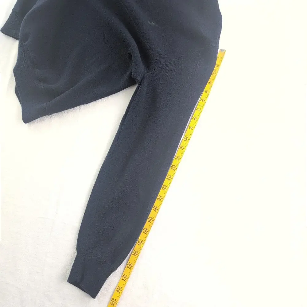 VTG 90's Polo Ralph Lauren Blue V Stitch Heavyweight Ribbed Cotton Men's L Navy